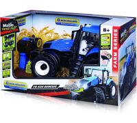 Maisto Tech RC Tractor teledirigido 4x4, New Holand, Ruedas Gigantes con Tacos, 2.4 GH.z, 6 direcciones, Todoterreno, Radiocontrol niño, Control Remoto, Coches para niños, +8 años (78029)