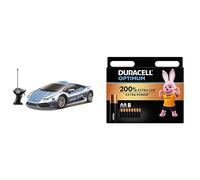 Maisto - Vehículo radiocontrol, 1:14 (2049697) + Duracell Optimum Pilas AA (Pack de 8) - Pilas Alcalinas 1,5 V - hasta 200% Extra duración o Extra Potencia - para Las Necesidades de los Dispositivos