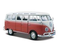 Maisto Volkswagen Van Samba Crema Roja Escala 1:24