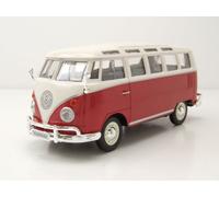 Maisto VW Bus T1 Samba 1962 Modelo 1:24 Die-Cast Con OVP 16 cm Blanco Rojo