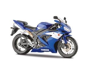 Maisto Yamaha YZF-R1 - Moto - Escala 1:12 - Réplica Coleccionable de Modelo de Motocicleta increíblemente Detallada, Color Azul