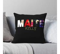 Maite Kelly - Funda de almohada cuadrada de poliéster y lino, terciopelo, con cremallera, decorativa, para el hogar