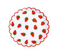 MaitianGuyou Decoraciones desechables para fiestas de fresa, 40 platos de fresa, suministros de fiesta de primer cumpleaños de bayas para aperitivos, almuerzo, cena, picnic (fresa 2#, 9 pulgadas)