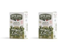Maître Savon de Marseille Jabón de Marsella Oliva 100g (Paquete de 2)