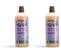 Maître Savon de Marseille Jabón negro con aceite de Linaza 1L - aroma Lavanda (Paquete de 2)
