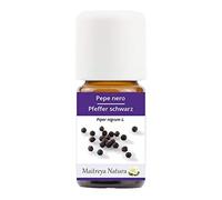 Maitreya Natura Aceite Esencial Orgánico de PIMIENTA NEGRA, 100% puro y natural, 5 ml - aromaterapia, difusor, masaje, cosmético - calidad controlada y certificada, libre de crueldad, vegano