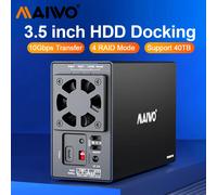 MAIWO-caja de almacenamiento SATA RAID de 3,5 pulgadas, estación de acoplamiento de disco duro de doble bahía a USB3.1 tipo C, 10Gbps, compatible con modo RAID 0/1 AU Plug