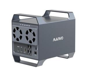 MAIWO Caja de Disco Duro de 4 bahías con USB-C y Velocidad de 10 Gbps, diseño Das para Discos Duros SATA de 3.5 Pulgadas, 2 Ventiladores de refrigeración, Carcasa HDD USB 3.1, expansión de Cadena