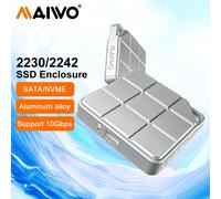 MAIWO, carcasa para SSD NVMe SATA M.2 2242 2230 de 10 Gbps, con conexión USB tipo C Gen2 a NGFF NVMe PCI-E, compatible con iPhone 15 Pro y MacBook. SATA NVMe