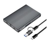 MAIWO Carcasa SSD M.2 NVMe de 2 bahías USB 3.1 Gen2 tipo C 10 Gbps, compatible con herramientas UASP, soporte gratuito 2230/2242/2260/2280 M Key/B&M Key carcasa de aluminio