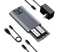 MAIWO Clonador de carcasa SSD de doble bahía para llave M y llave B+M de M | USB 3.2 GEN2X2 de 10 Gbps, soporta clon bidireccional sin conexión para SSD 2230/2242/2260/2280, fuente de alimentación de 5