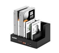 MAIWO Estación de acoplamiento y clonador para disco duro SATA SSD/HDD de | Estación de acoplamiento y duplicador de disco duro de 4 bahías con indicador LED, clon sin conexión, 5 Gbps