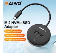 MAIWO M2 NVMe SATA SSD caja 10Gbps USB C HDD estación de acoplamiento M.2 Caddy Box adaptador de Base SATA/NVMe SSD caja de disco duro M-Key NVMe - 10Gbps