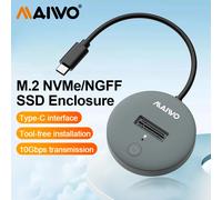 MAIWO M2 NVMe SATA SSD caja 10Gbps USB C HDD estación de acoplamiento M.2 Caddy Box adaptador de Base SATA/NVMe SSD caja de disco duro NVMe SATA