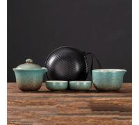 MAIYO Juego de té de Viaje, Juego de té de Kung Fu, Tetera portátil de cerámica, Juego de té de Porcelana, Tazas de té Gaiwan de Ceremonia del té, Herramienta de té