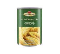 Maíz baby en lata 425 g Pack 3 unidades Mini mazorcas baby corn crujientes listas para ensaladas wok curry y cocina asiática Peso escurrido 200 g