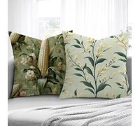 Maíz Fundas de Cojines 65x65cm, Flor Fundas para Sofa xxl Juego de 2 Otoño Ultrasuave y Cómodo Cuadrado Cojines Exterior con Cremallera Invisible para Silla Dormitorio halloween Decorar Regalos R1-885