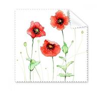Maíz Poppy rojo flores acuarela Gafas paño de limpieza paño limpiador de regalo teléfono Protector de 5 unidades