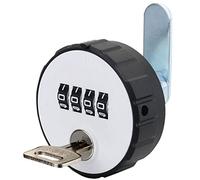Maizoon Combinación Gabinete Cam Lock 4 Digital Reajustable Ronda Candado con Llaves Contraseña Recuperación Hardware Resistente a la intemperie Cajón Puerta Antirrobo para Muebles Caja armario 20mm