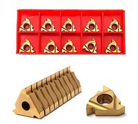 Maizoon Cuchillas para Torno Insertos de Carburo de Diamante CNC Cortador de Insertos Cuchillos de Insercin de Mquina de Fresado 10 piezas 16IR AG60 Herramientas de torno DZ13