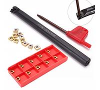 Maizoon Herramienta de Torneado Boring Bar Holder CNC S10K-SCLCR06 + 10pcs CCMT060204-HM YBC251 Inserciones + Llave de agarre alto, Resistencia al impacto y fuertes herramientas de torno CNC DZ08