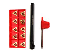 Maizoon Herramienta de Torneado Torno de Acero Metálico Boring Bar Holder +10 UNIDS11IR A60 inserciones + Llave T8 CNC Herramienta de torneado de acero inoxidable de alto agarre, DZ05
