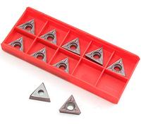 Maizoon Insertos CNC Insertos de torneado de carburo Juego de herramientas de torneado de torno CNC 10 piezas TCMT16T304 VP15TF TCMT32.51 CNC Cortador Torno Herramientas DZ14