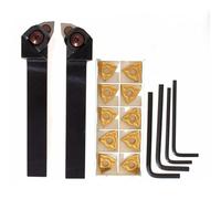 Maizoon Soporte externo para herramientas de torno CNC, accesorios para torno WWLNR1616H08+WWLNL1616H08+10 piezas de insertos de carburo de 12 mm + 4 piezas de barra de perforación de torneado