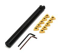Maizoon Soporte para herramientas de torneado CNC S20R-MWLNR08 + 10 piezas de inserto de carburo WNMG0804 + 2 llaves hexagonales cortador de alta dureza DZ19