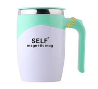 Maizoon Taza Mezcladora Automática USB Recargable Succión Magnética Sin Eje Taza de Acero Inoxidable 304 Sin Necesidad de Enchufar Fácil de Llevar Home Office Travel 400ml/14oz Verde