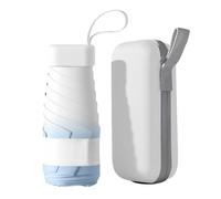Maizoon UPF50+ Paraguas de Viaje con Protección UV con Caja de Cápsula Portátil Compacto Ligero Impermeable y a Prueba de Viento Parasol Diseño Gradiente Elegante para Mujeres Senderismo Mochilero