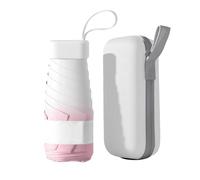 Maizoon UPF50+ Paraguas de Viaje con Protección UV con Caja de Cápsula Portátil Compacto Ligero Impermeable y a Prueba de Viento Parasol Diseño Gradiente Elegante para Mujeres Senderismo Mochilero