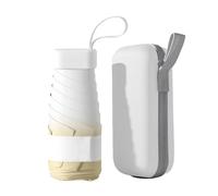 Maizoon UPF50+ Paraguas de Viaje con Protección UV con Caja de Cápsula Portátil Compacto Ligero Impermeable y a Prueba de Viento Parasol Diseño Gradiente Elegante para Mujeres Senderismo Mochilero