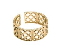 MAJALE - Anillo Mujer Flor de Barcelona - Anillo Panot Dorado Abierto en Acero Inoxidable, Resistente e Hipoalergénico - Recuerdo Ideal, Diseñado en España (Dorado)