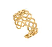 MAJALE - Anillo Mujer Flor de Barcelona Panot Dorado Abierto en Acero Inoxidable, Resistente e Hipoalergénico, Recuerdo Ideal, Diseñado en España, Oro