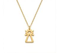 MAJALE Collar Virgen del Carmen, Virgen del Pilar o Rocío Mujer - Acero Inoxidable Hipoalergénico - Cadena Ajustable - Joya Religiosa Protección y Fe - Hecho en España (Pilar_ Oro)