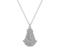 MAJALE Collar Virgen del Rocío - Acero Inoxidable Hipoalergénico - Cadena Ajustable - Joya Religiosa Protección y Fe - Hecho en España