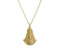 MAJALE Collar Virgen del Rocío - Acero Inoxidable Hipoalergénico - Cadena Ajustable - Joya Religiosa Protección y Fe - Hecho en España (Oro)