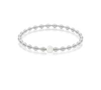 MAJALE Pulsera Calma Unisex de Acero Inoxidable - Pulsera Minimalista Hombre y Mujer - Diseño Ondulado Suave, Cómoda y Atemporal - Estilo Diario y Regalo con Significado