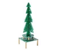Majatou Árbol de NaviDad Musical Con Rotación Automática, Lámpara de fluJo LED Árbol de NaviDad LED Colorido Kit de Ensamblaje de Árbol de Múnsica Giratorio Auticúes Kits de Bricolajeje