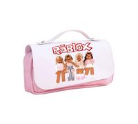 MAJEQZGY Estuche de lápices con cremallera Smoothy de gran capacidad, estuche grande con asa, estuche duradero para adolescentes, Sonrisa rosa, 21 x 10 x 7 cm/8,26 x 3,94 x 2,75 Zoll, Moda