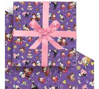 MAJEQZGY Gravity Falls Papel de estraza - 5 hojas de papel de regalo de 51 x 75 cm - Papel de regalo de cumpleaños para niños - Papel de regalo para fiestas de cumpleaños, decoración festiva (morado)
