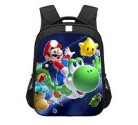 MAJEQZGY Mario Mochila Escolar Impreso 3D para Niños 14 Pulgadas Alta Capacidad Mochila de Viaje Bolsas de Librería Mochila Escuela Infantil Mochila, Escapar de la, L