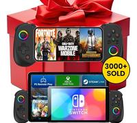 MAJESTECH NEW D8 Mobile Gaming Controller for iPhone/Android/iPad/Tablet, Play Xbox Cloud, Playstation Remote Play, Steam/PC, Switch! RGB Hall Joystick/Trigger Wireless Bluetooth Phone Game Controller