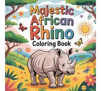 Majestic African Rhino Coloring Book: rhino wild animal relaxation women coloring book, savannah rhino stress relief kids color book, rhino horned ... heavy rhino relaxation adults color book