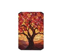 Majestic - Ambientadores de coche con diseño de árbol de otoño, 4 unidades, tarjetas perfumadas para colgar en tabletas de aromaterapia