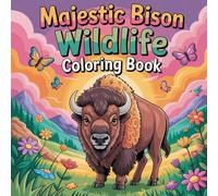 Majestic Bison Wildlife Coloring book: bison wild animal relaxation women book, bison buffalo stress relief kids coloring book, bison wildlife ... book, bison grazing animal focus kids