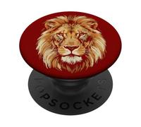 Majestic Cabeza de León Retratos Vintage Safari Rey PopSockets PopGrip Adhesivo