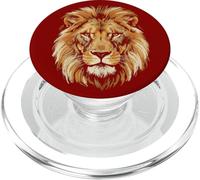 Majestic Cabeza de León Retratos Vintage Safari Rey PopSockets PopGrip para MagSafe