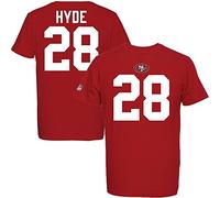 Majestic Carlos Hyde # 28 San Francisco 49ers Eligible Receiver NFL - Camiseta, rojo